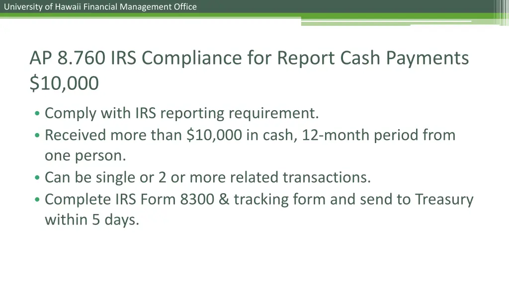 university of hawaii financial management office 36