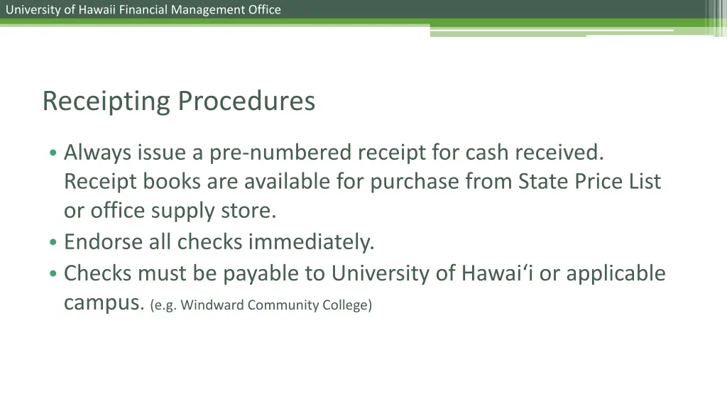 university of hawaii financial management office 5