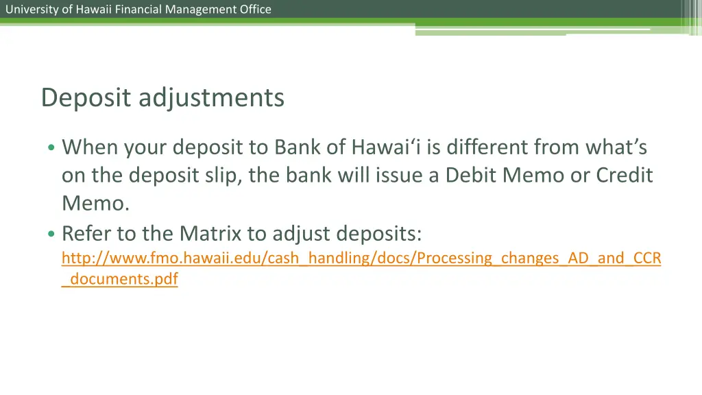 university of hawaii financial management office 8