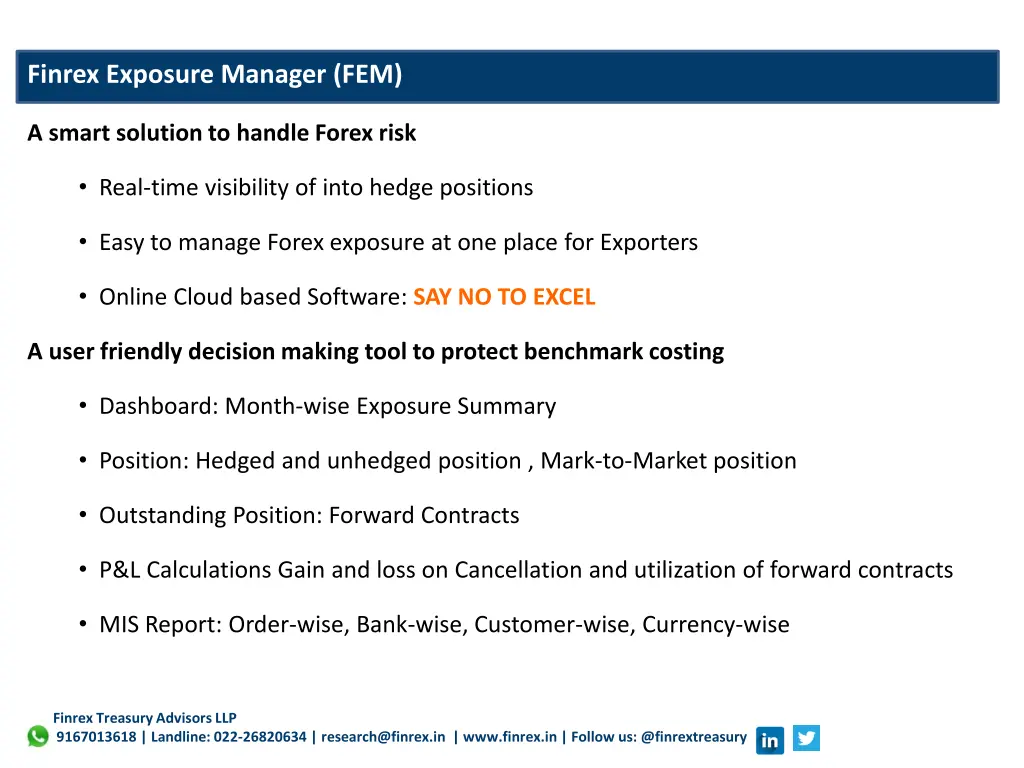 finrex exposure manager fem