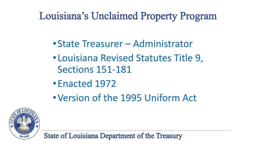 louisiana s unclaimed property program 1