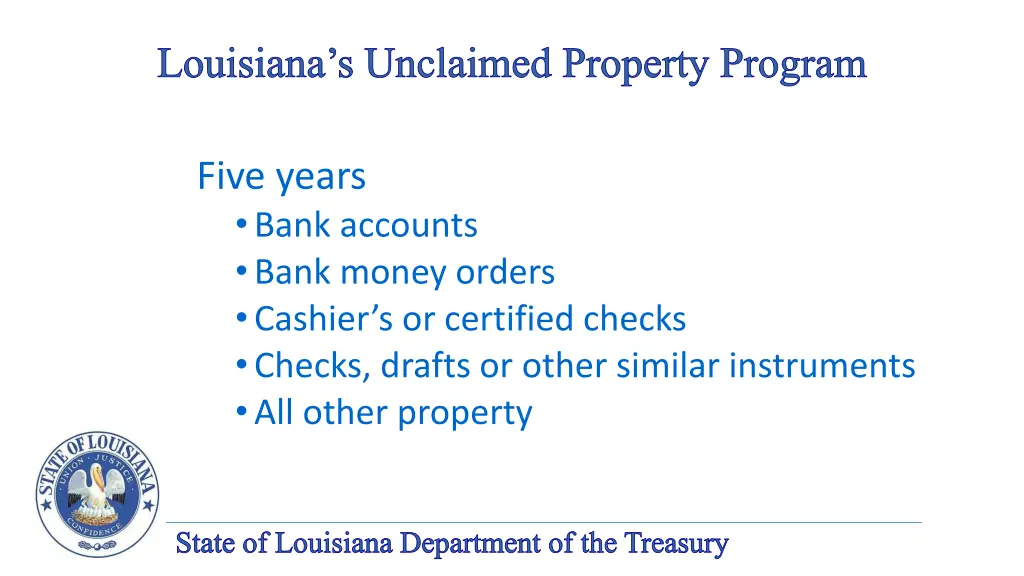 louisiana s unclaimed property program 11