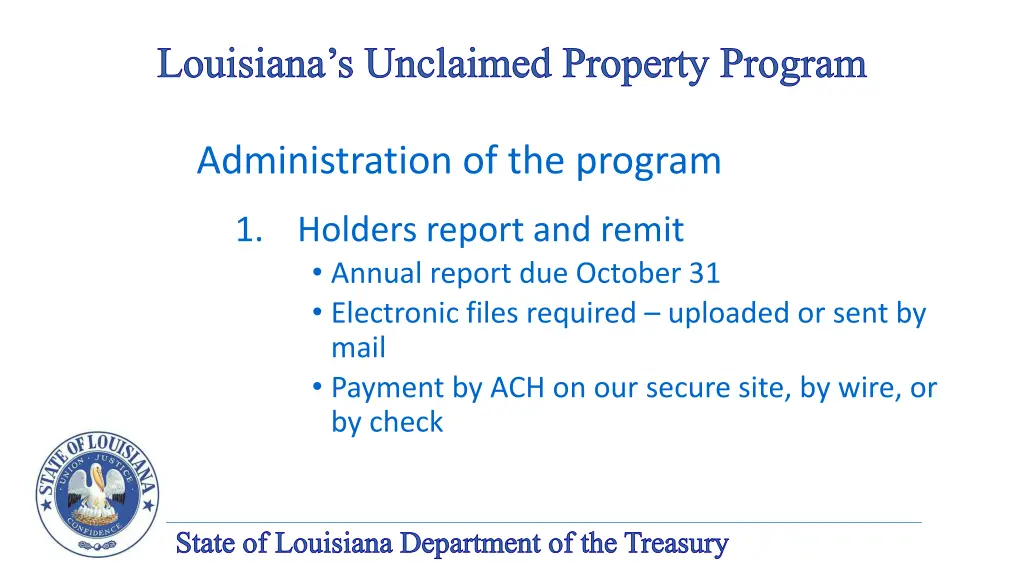 louisiana s unclaimed property program 18