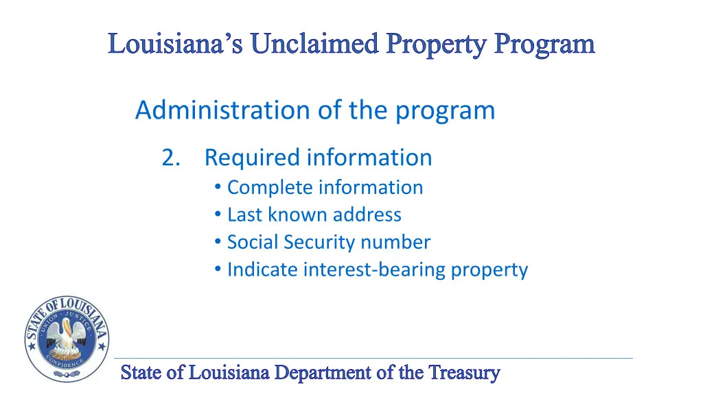 louisiana s unclaimed property program 19