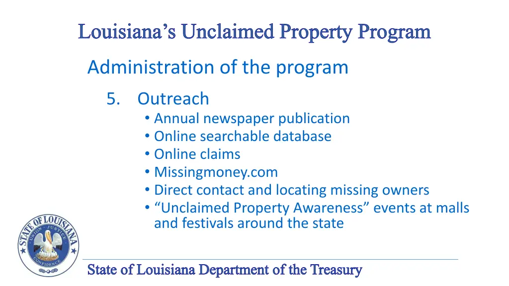 louisiana s unclaimed property program 22