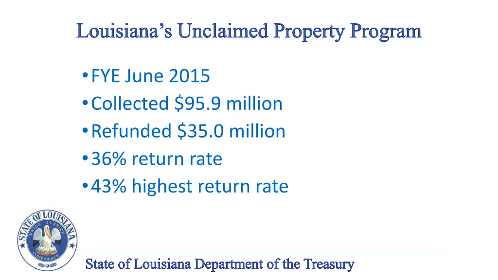 louisiana s unclaimed property program 3