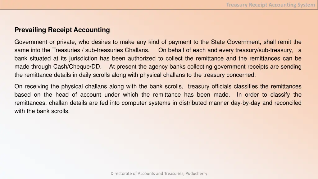 treasury receipt accounting system 1