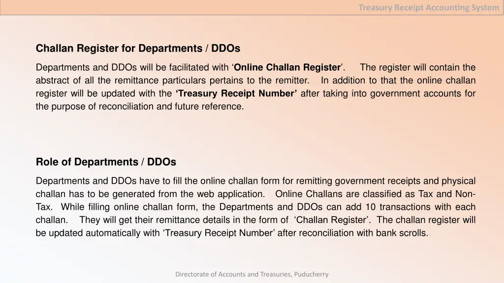 treasury receipt accounting system 6