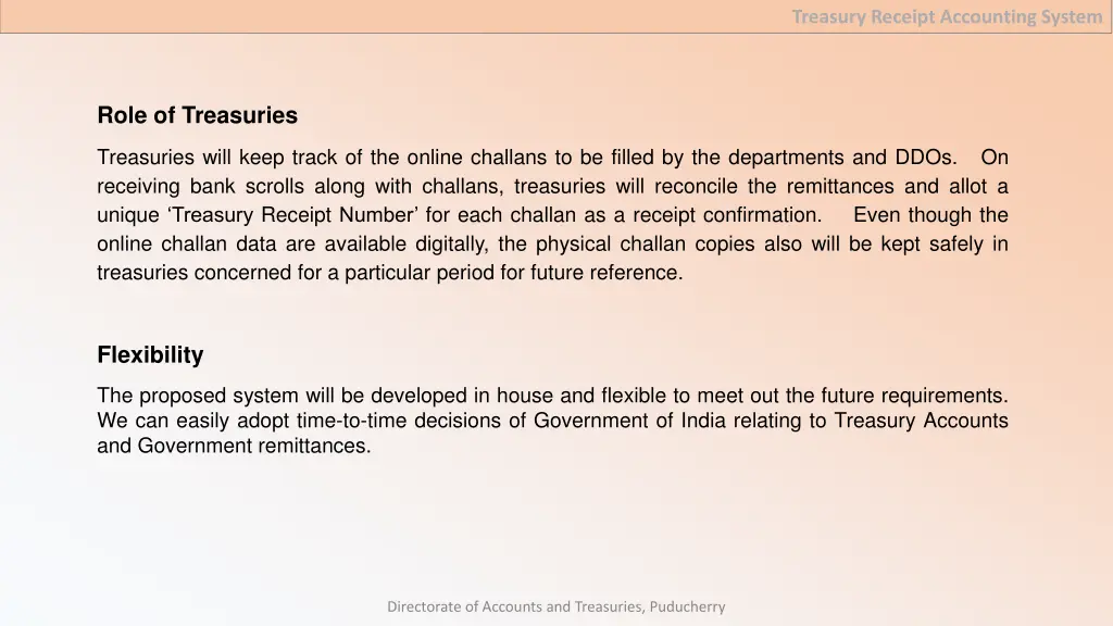 treasury receipt accounting system 7