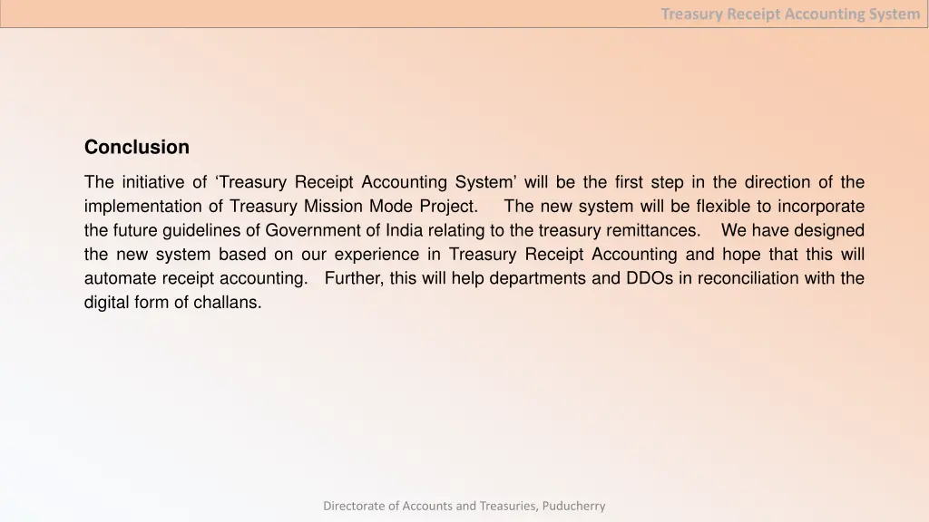 treasury receipt accounting system 8