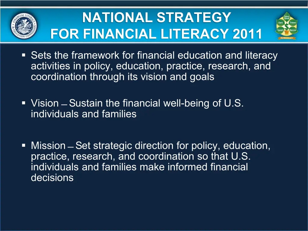 national strategy for financial literacy 2011