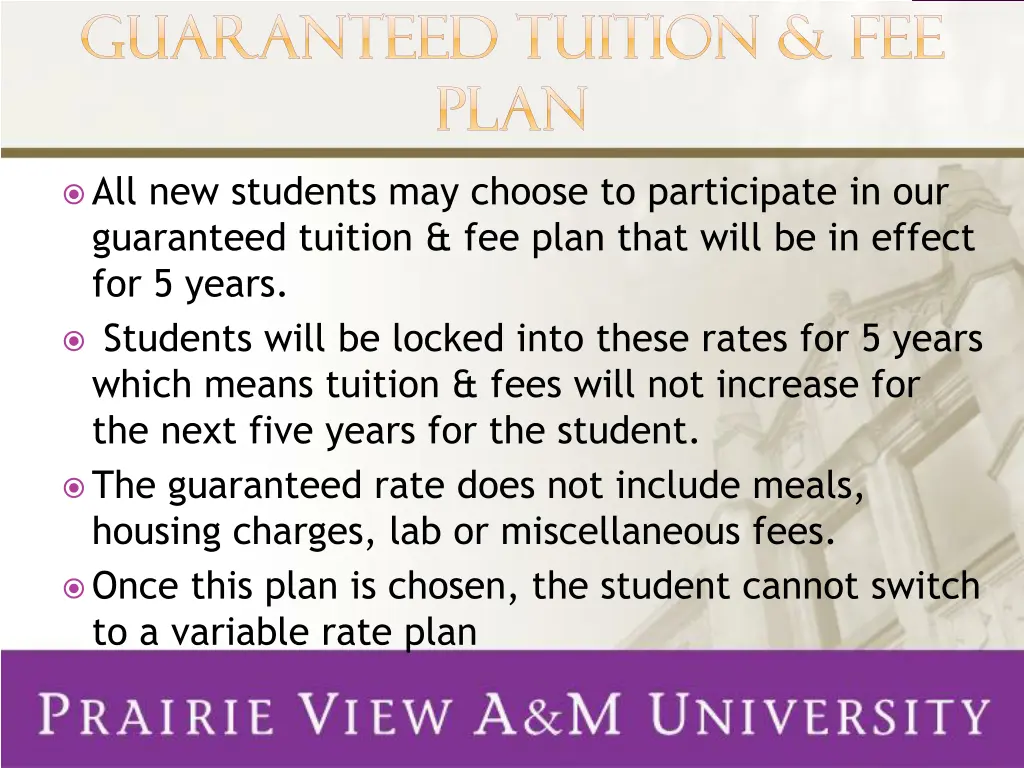 guaranteed tuition fee guaranteed tuition