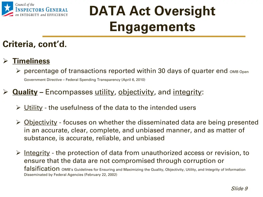 data act oversight engagements 2