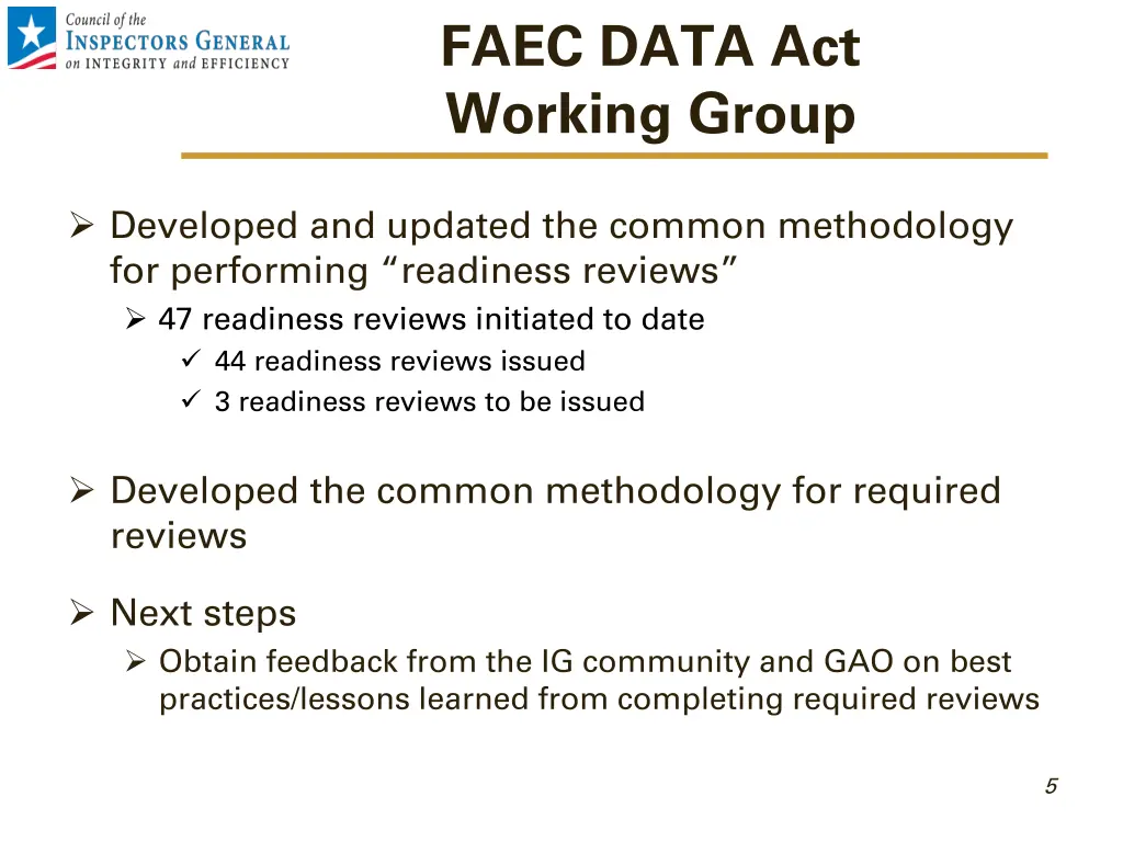 faec data act working group 2