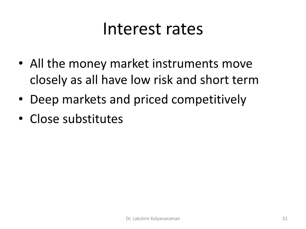 interest rates