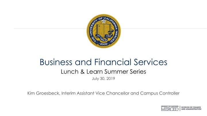 business and financial services lunch learn