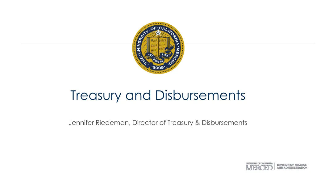 treasury and disbursements