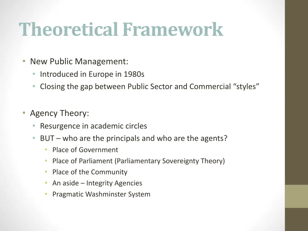 theoretical framework