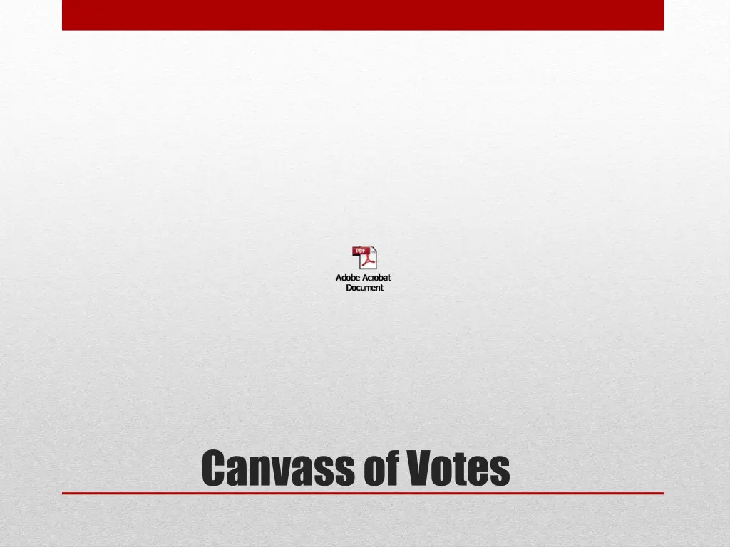 canvass of votes