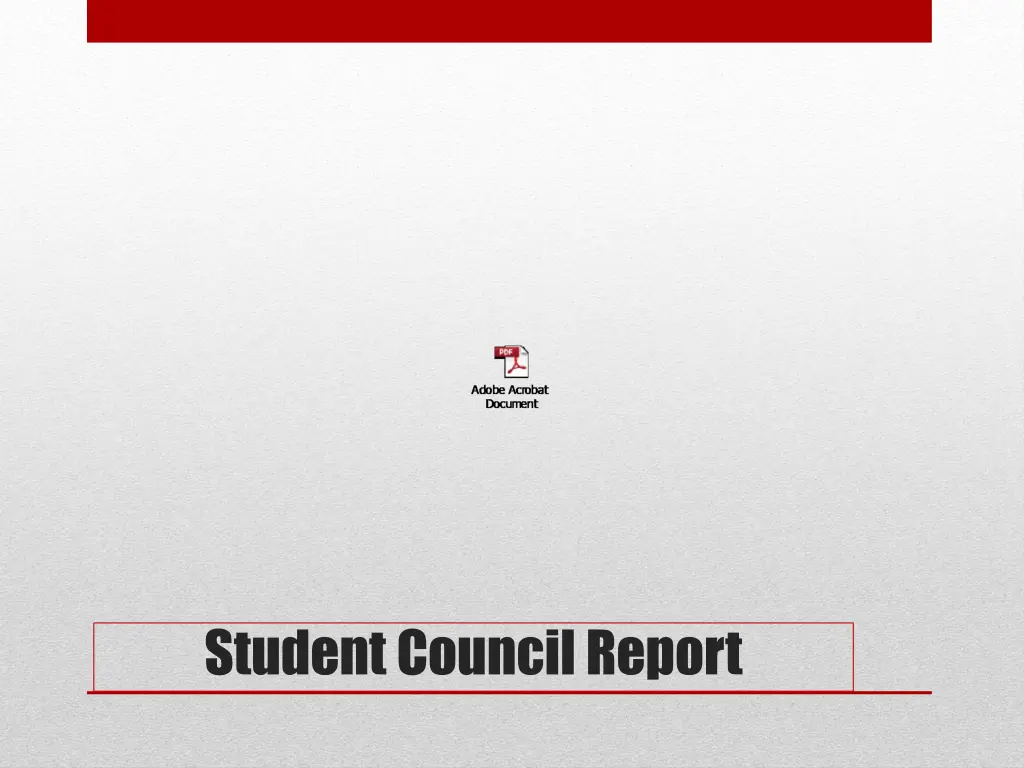 student council report