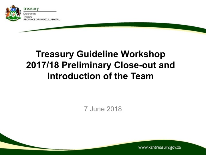 treasury guideline workshop 2017 18 preliminary