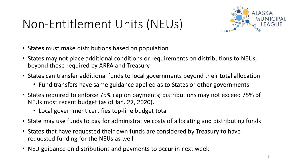 non entitlement units neus