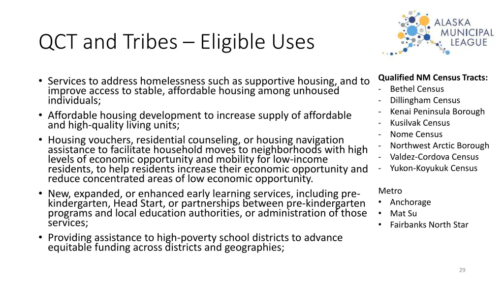 qct and tribes eligible uses