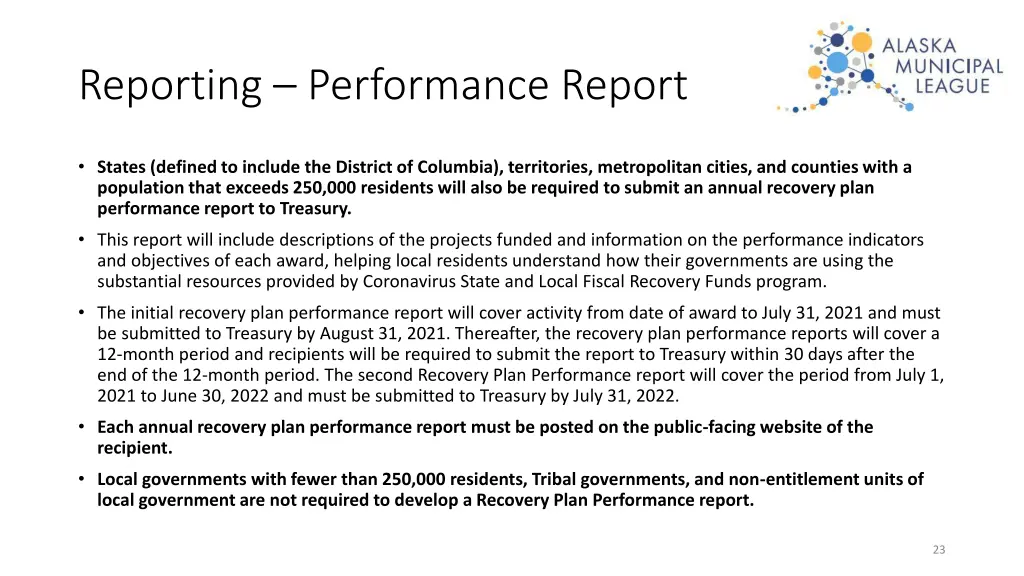 reporting performance report