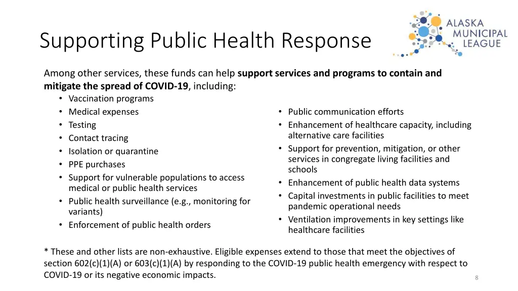 supporting public health response