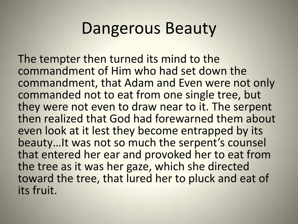 dangerous beauty