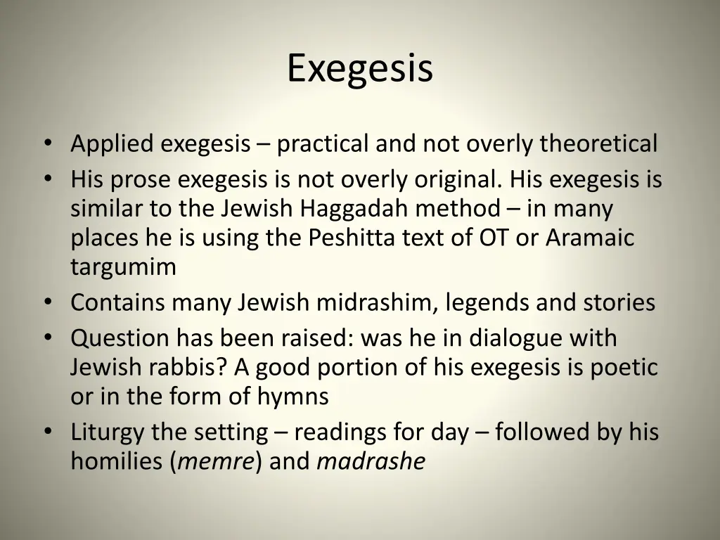 exegesis