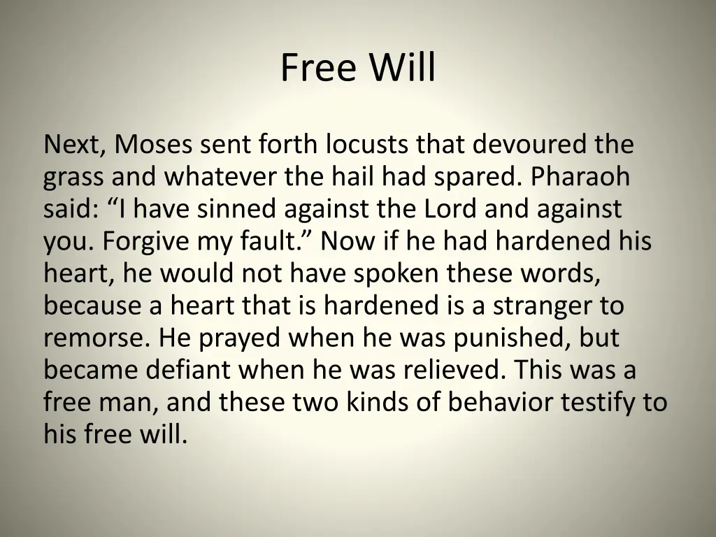 free will