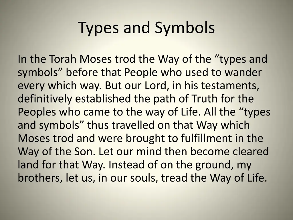 types and symbols