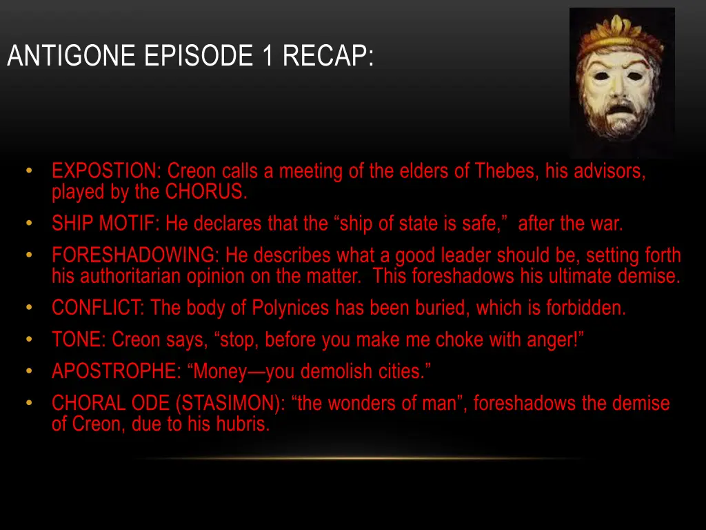 antigone episode 1 recap