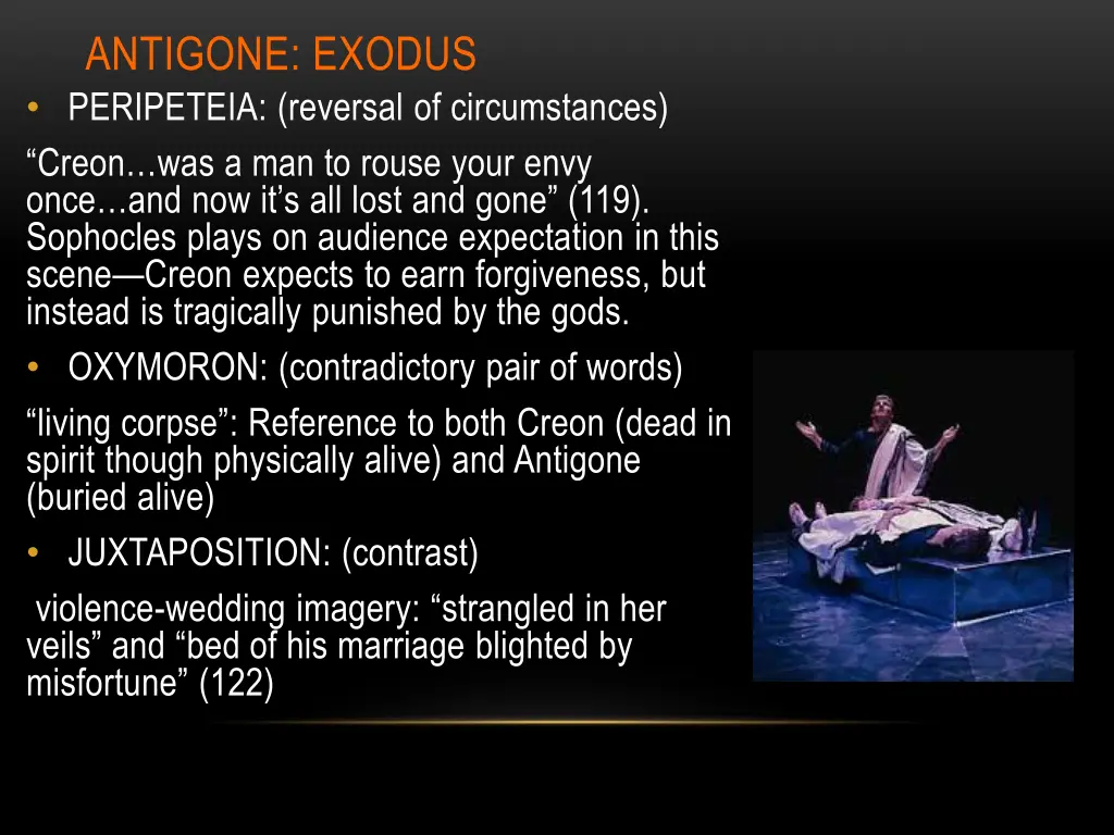 antigone exodus peripeteia reversal