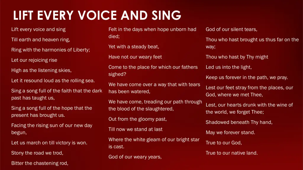 lift every voice and sing 1