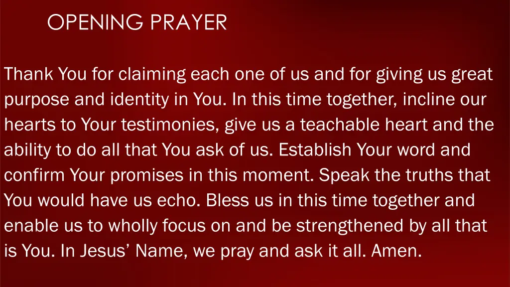 opening prayer 1