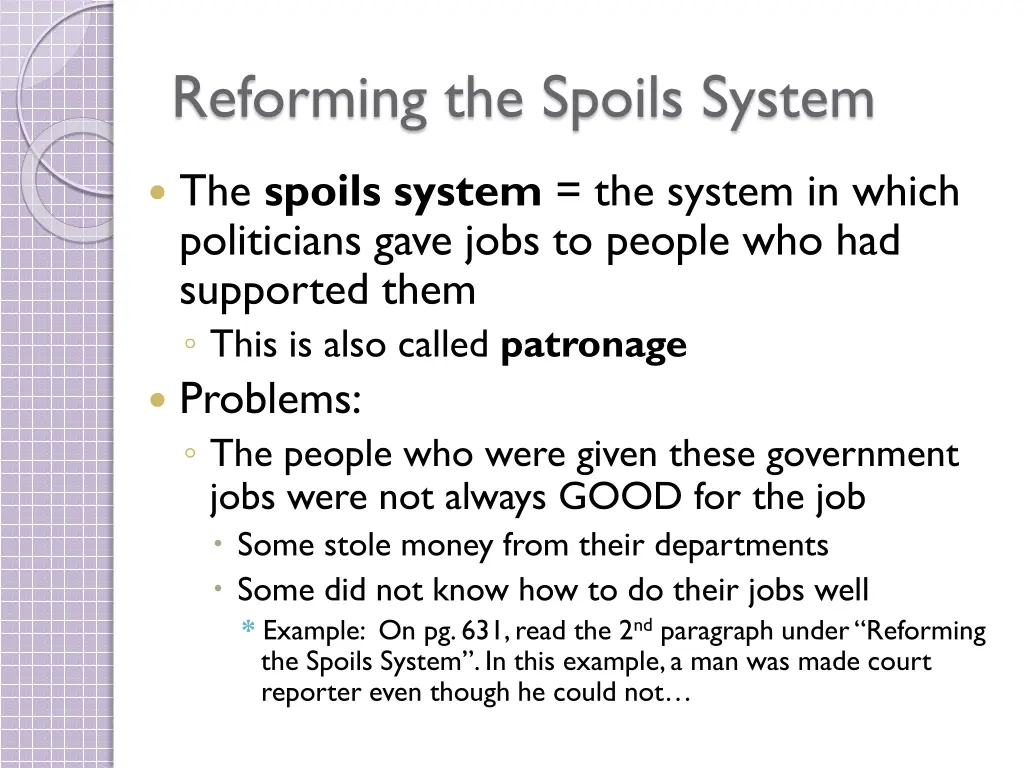 reforming the spoils system 1