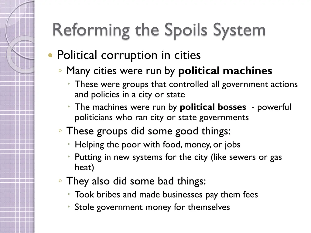 reforming the spoils system 2