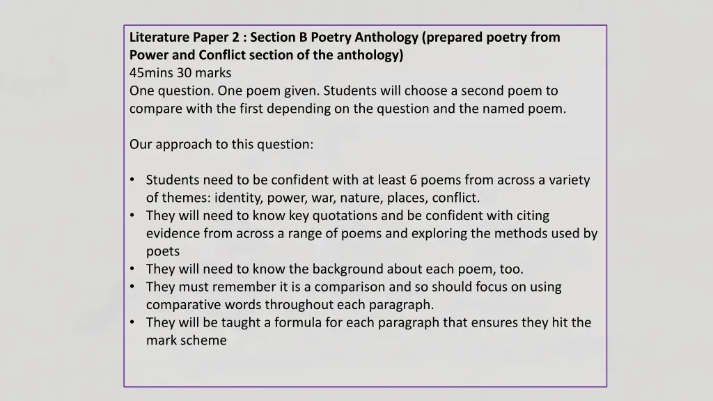 literature paper 2 section b poetry anthology