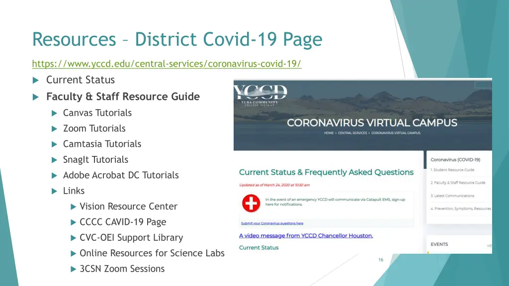 resources district covid 19 page