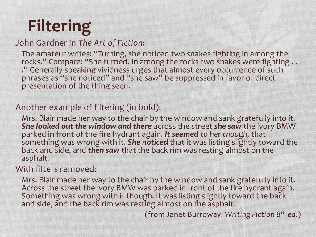 filtering john gardner in the art of fiction