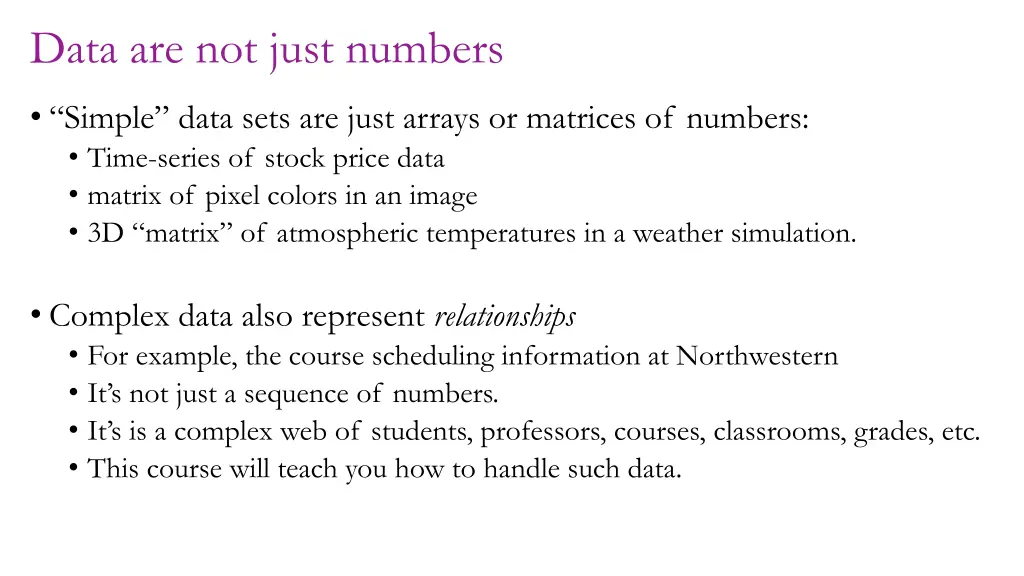 data are not just numbers