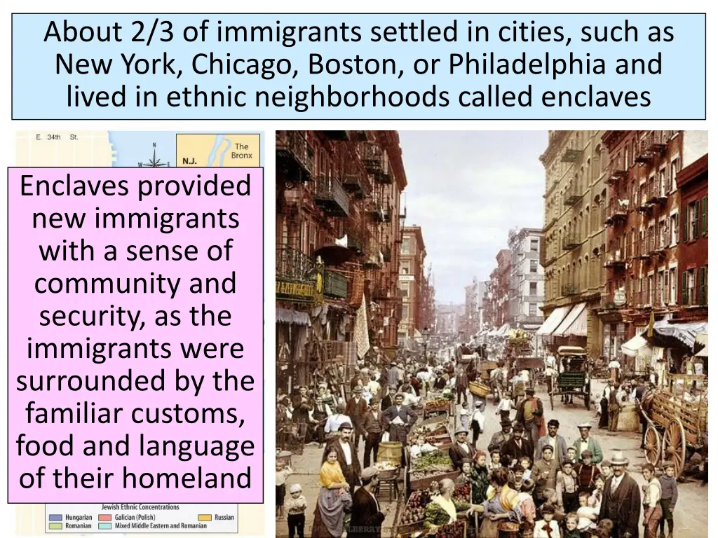 about 2 3 of immigrants settled in cities such