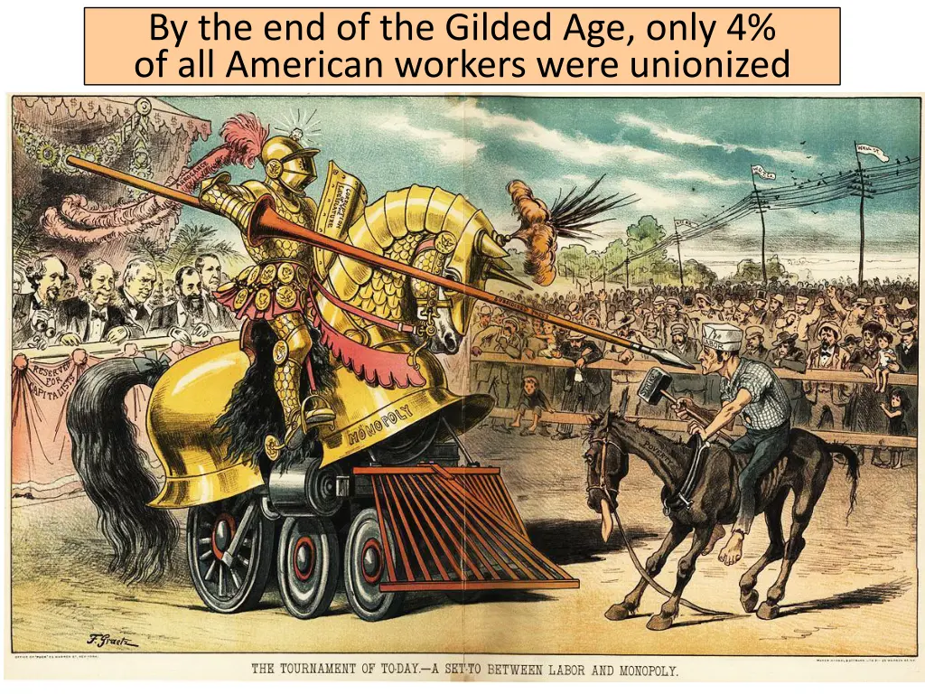 by the end of the gilded age only