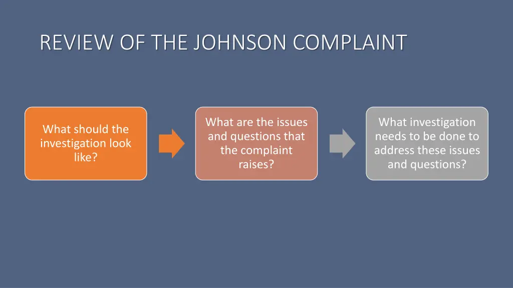 review of the johnson complaint