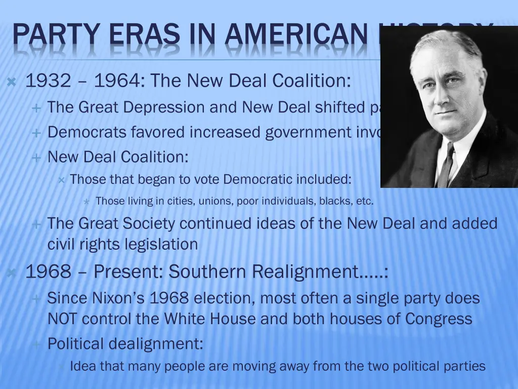 party eras in american history 1