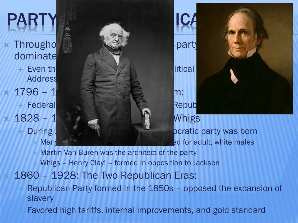 party eras in american history