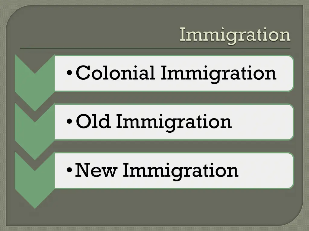 colonial immigration