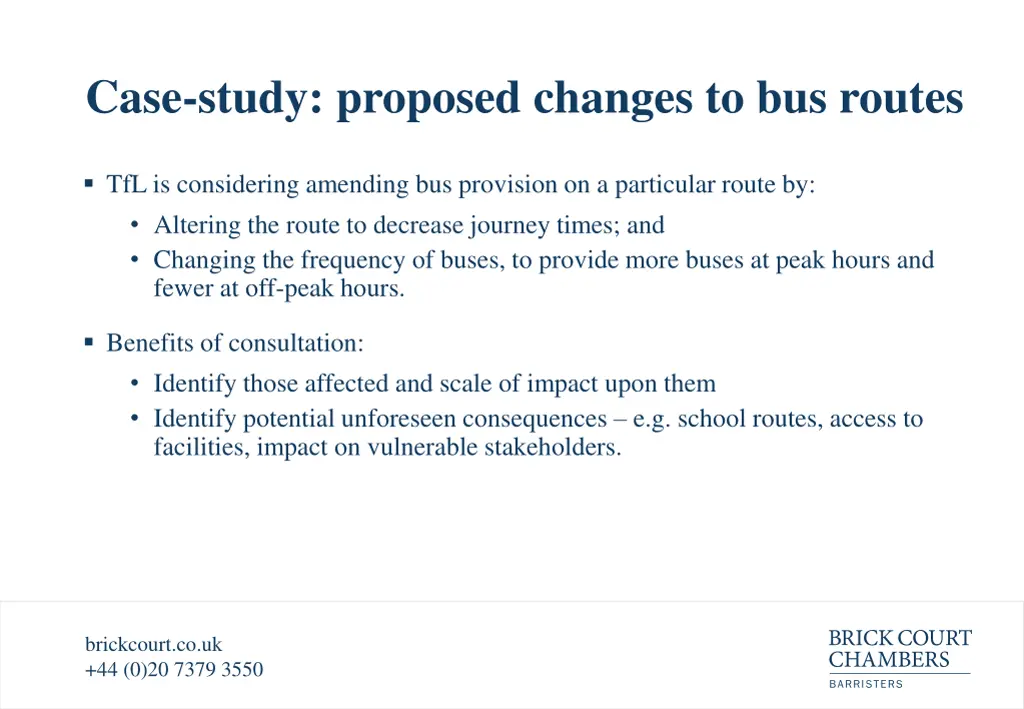 case study proposed changes to bus routes